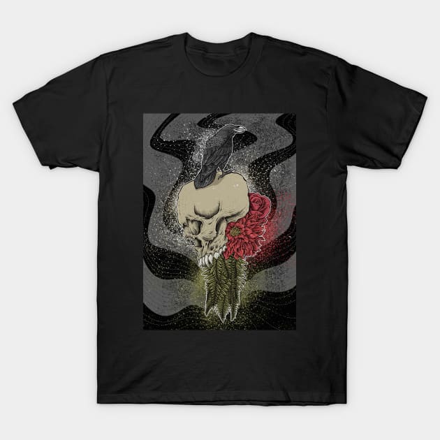 Skull and the Crow T-Shirt by snapedsgn